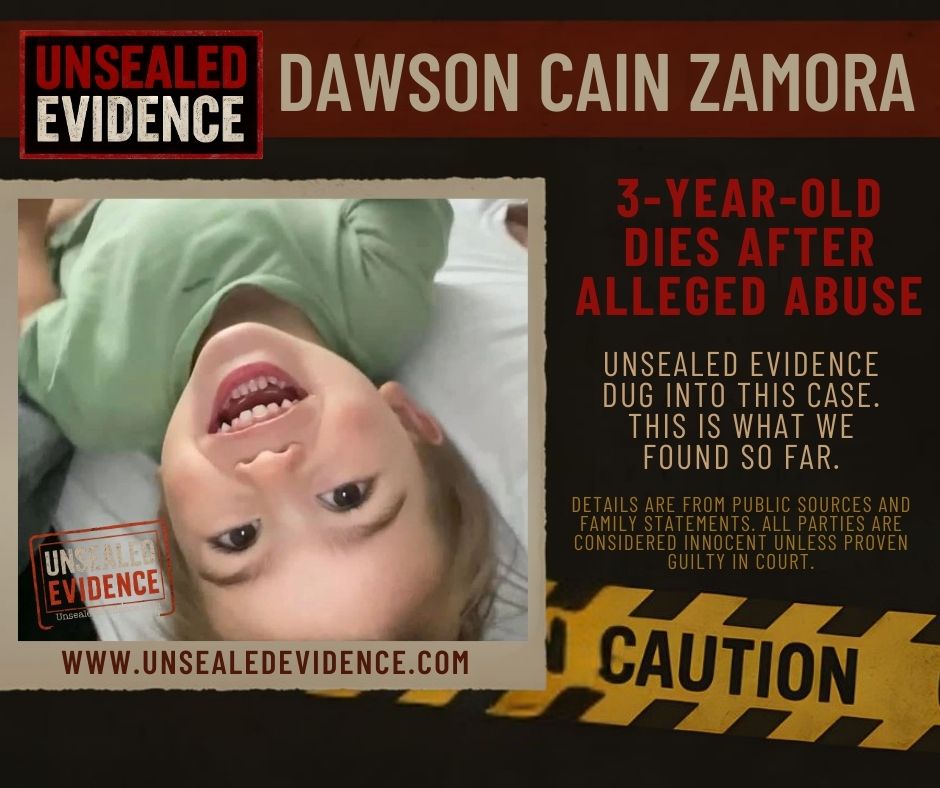 Cover image for DAWSON CAIN ZAMORA: THE TODDLER WHO DIDN’T MAKE IT HOME 🕯️💔